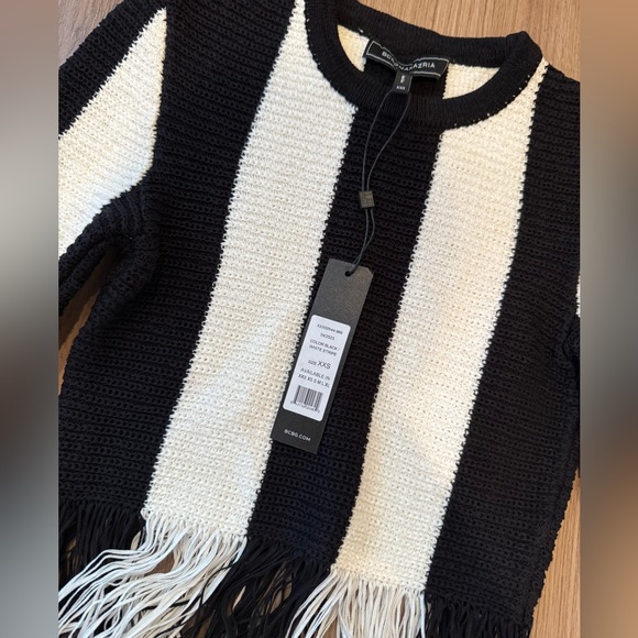 NWT XXS - BCBG MAXAZRIA NICO FRINGE CROP TOP - Picture 7 of 7